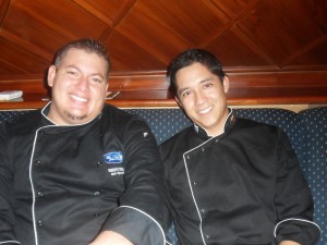 Assistant chef Roberto Urgiles and chef Xavier Moncayo, the duo who expertly ran the kitchen