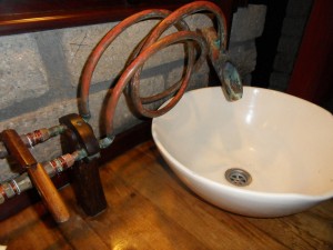 The bungalow was full of interesting details, like this cool sink.