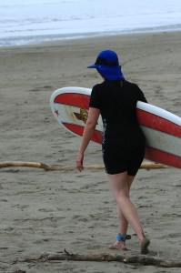 And the back view, with my giant surfboard