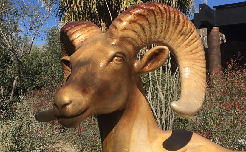 bighorn sheep statue Palm Desert