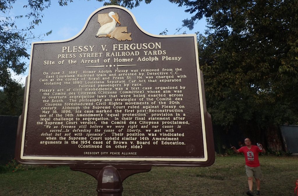 Plessy Ferguson marker New Orleans