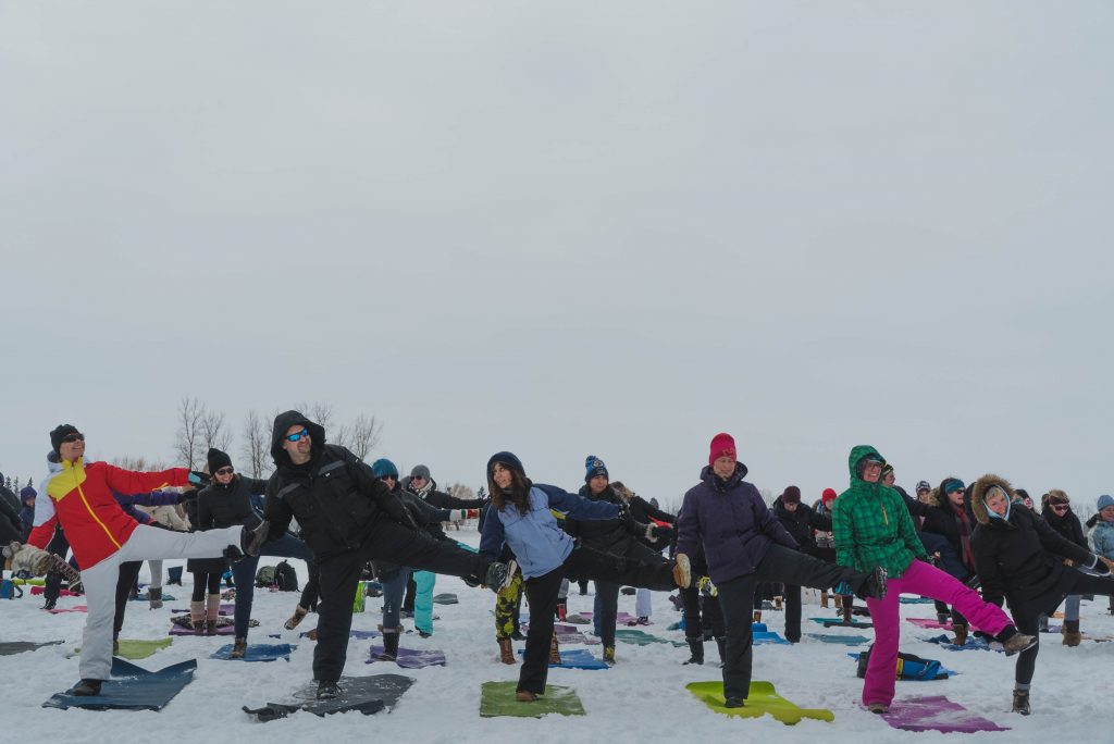 Winnipeg yoga snow