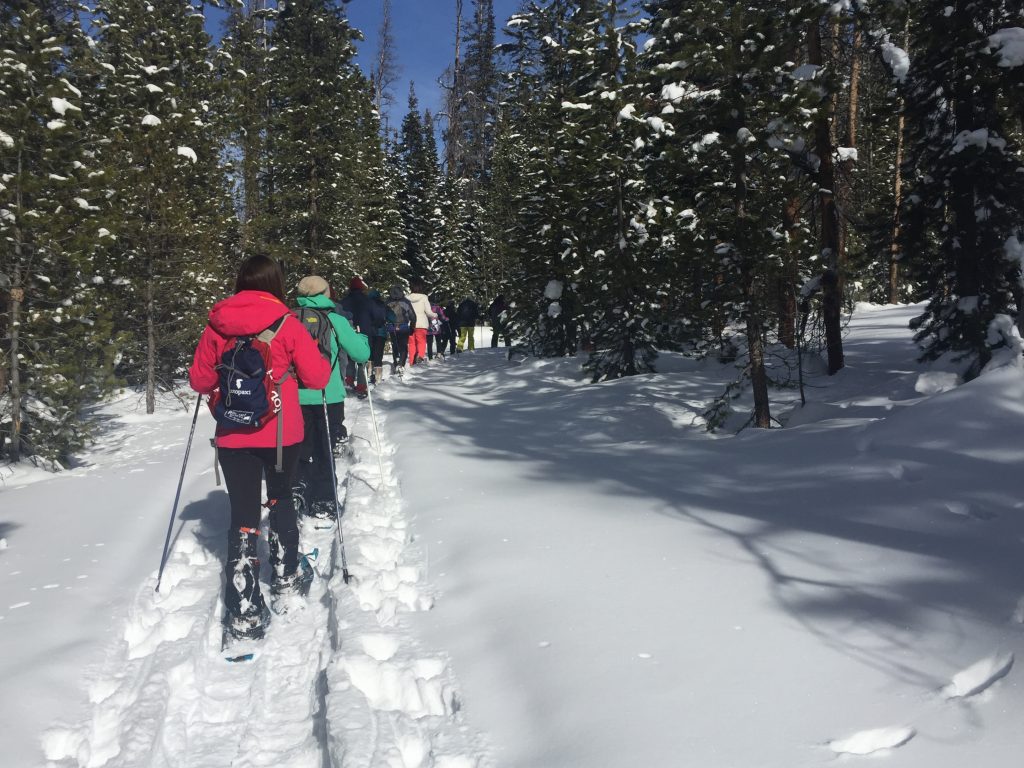 Rocky Mountain Park snowshoe tour