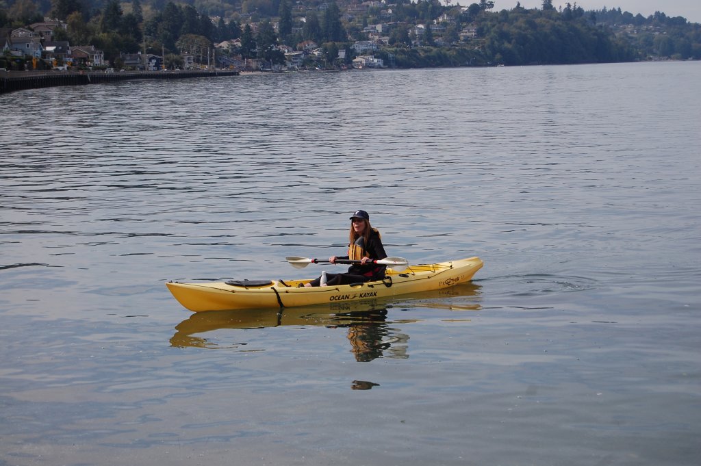 Photo of me kayaking in Puget Sound