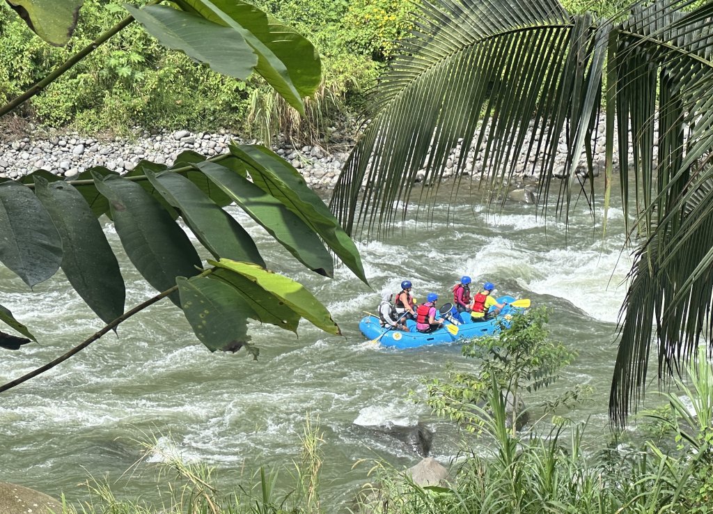 Raft in a river